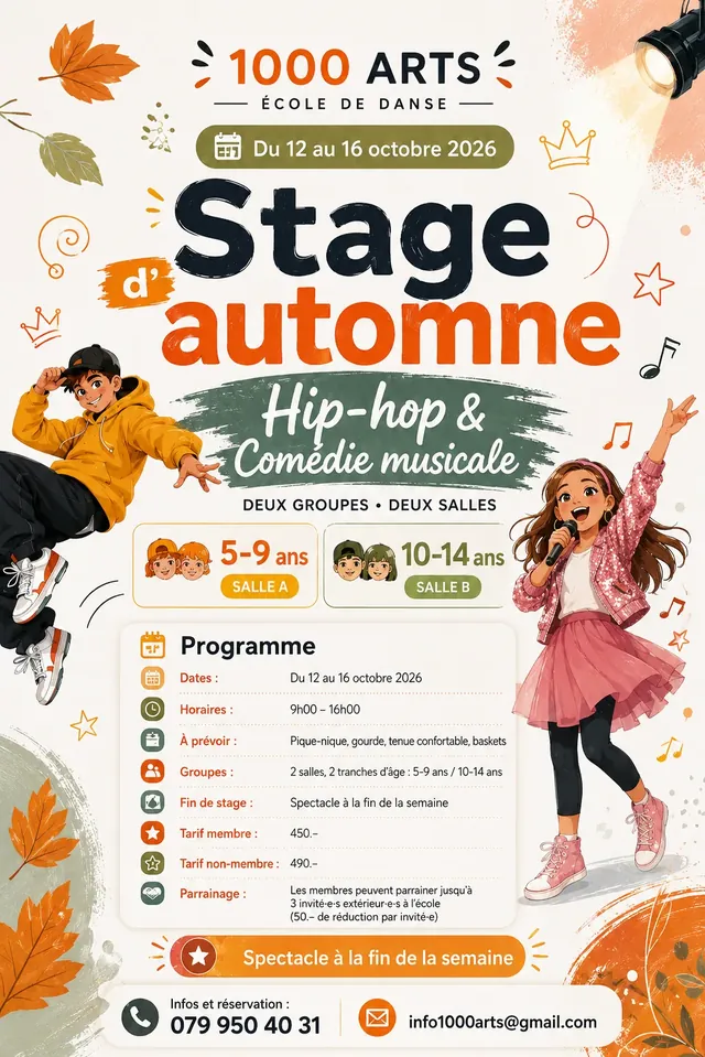 Flyer — Stage d'automne 2026